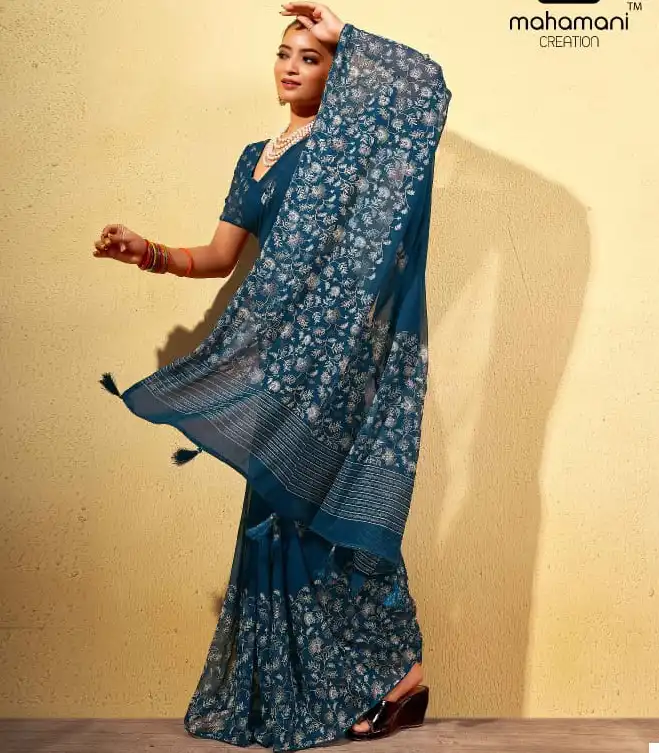Mahamani Ankita Heavy Georgette Wholesale Sarees Catalog