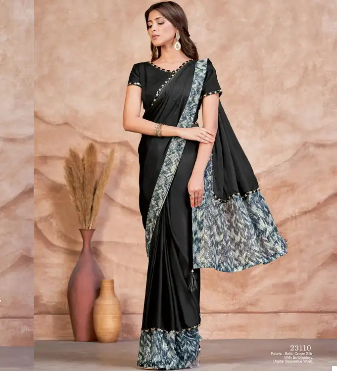 Mahotsav Dayita Satin Crepe Silk Wholesale Fancy Sarees Catalog