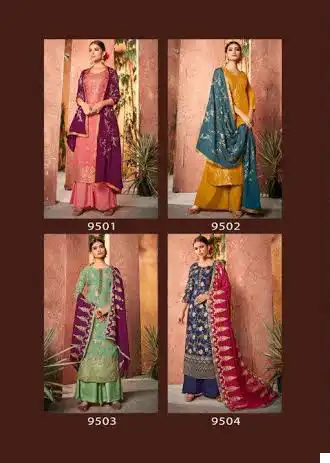 Maisha Moksh Pure Dola Zequard Butta Wholesale Designer Salwar Suit Catalog - Image 5