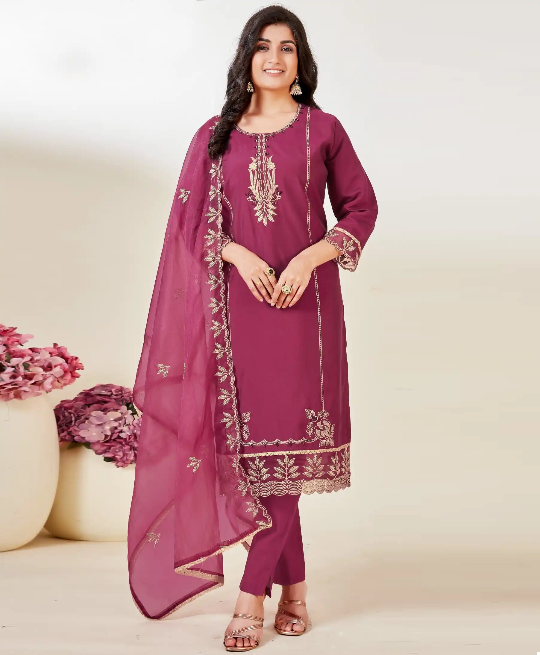 Mayur Romano Roman Silk Wholesale Readymade Salwar Suit Catalog