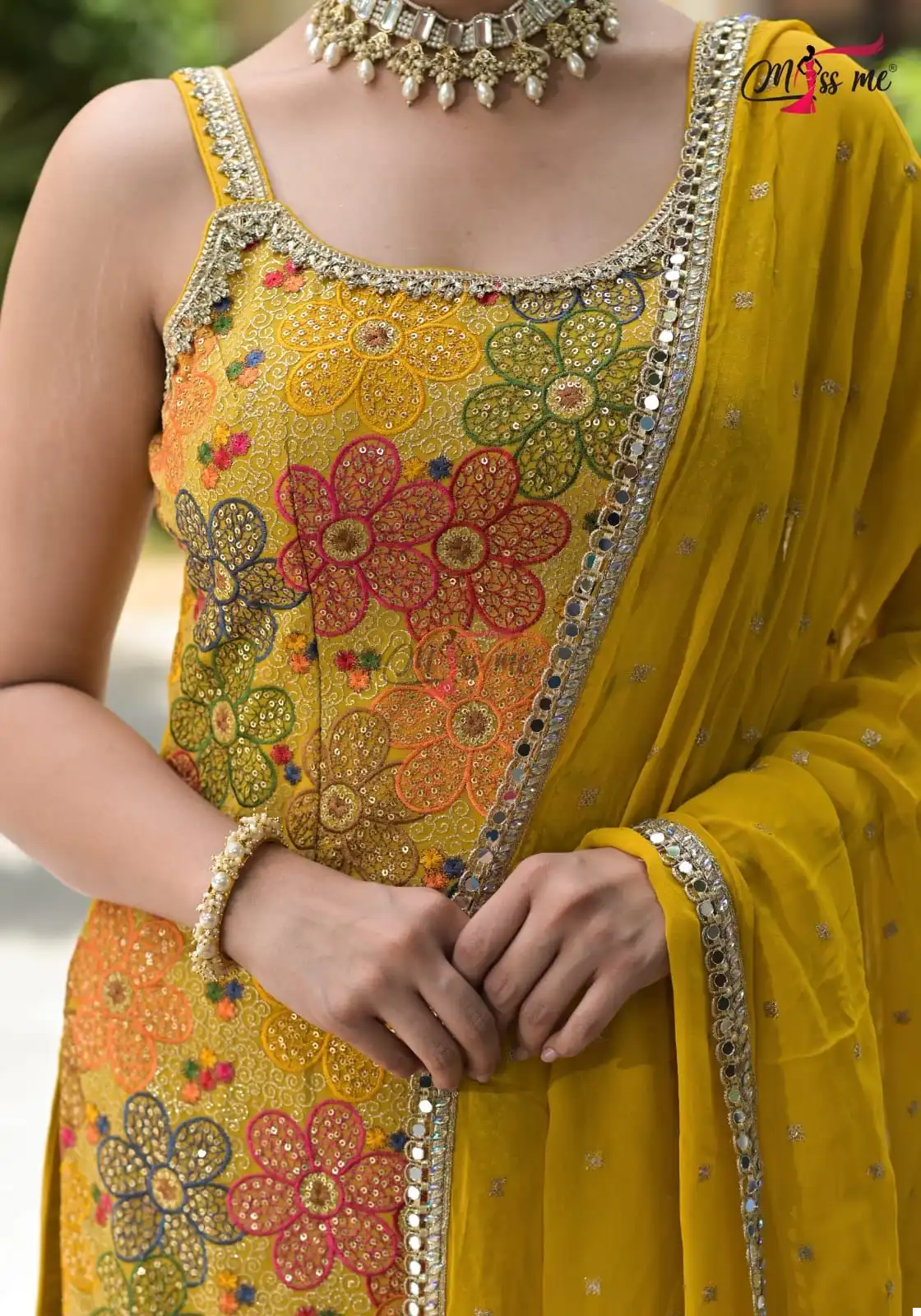 Miss Me Yellow Haldi Heavy Georgette Wholesale Designer Readymade Salwar Suit — Wholesale Salwar Suits, MPA wholesale from Surat - Gallery Image 4