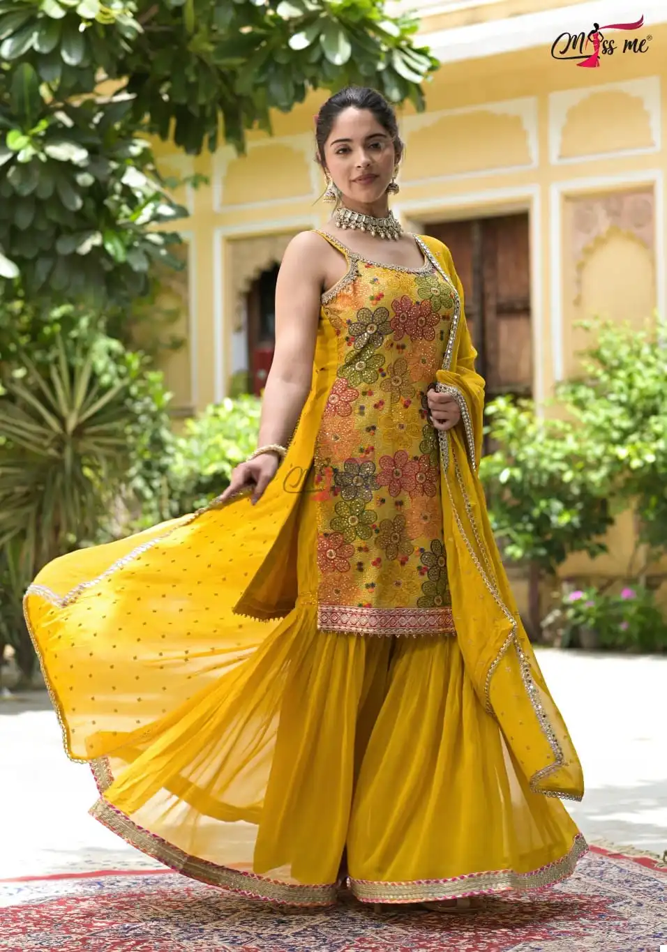 Miss Me Yellow Haldi Heavy Georgette Wholesale Designer Readymade Salwar Suit — Wholesale Salwar Suits, MPA wholesale from Surat — view 5
