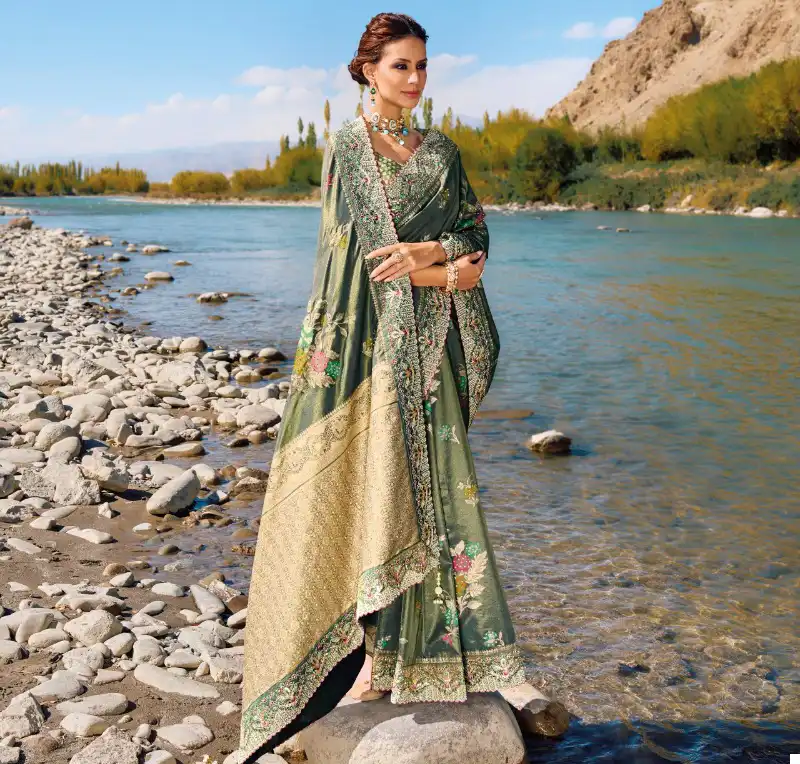 Mn Kacchi Banarasi Pure Zari Wholesale Fancy Sarees Catalog