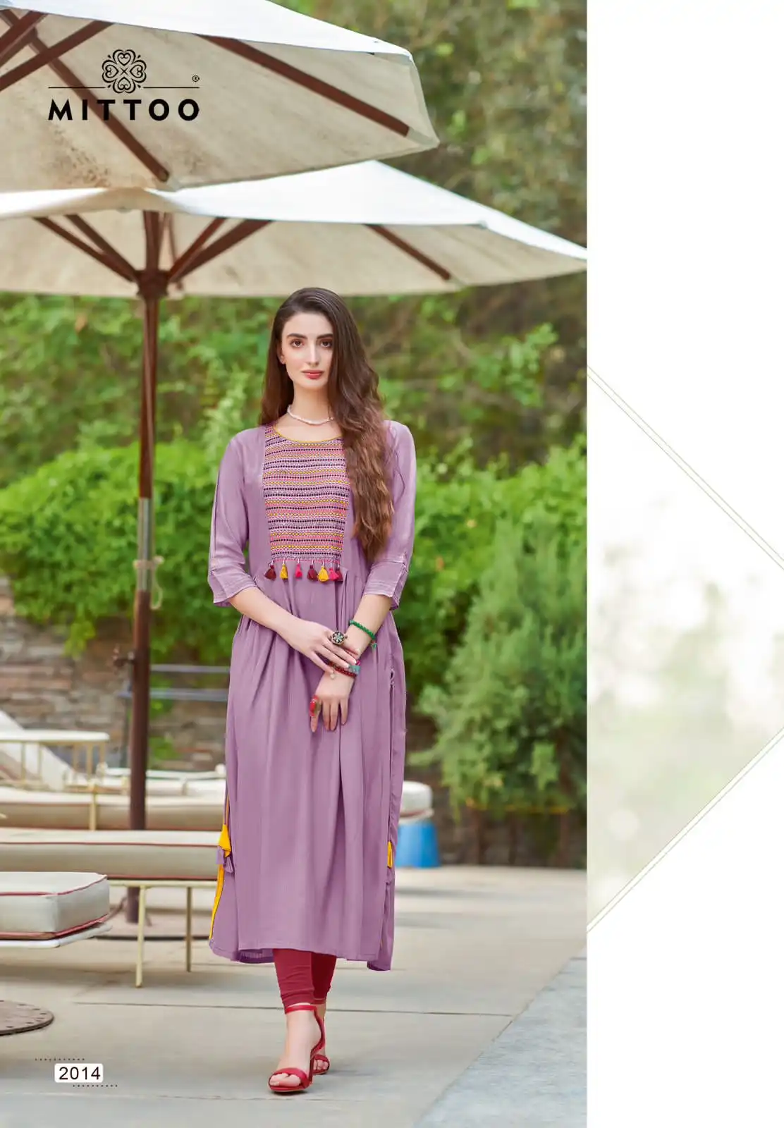 Mittoo Mullberry Heavy Rayon Wholesale Long Kurtis Catalog - Image 3