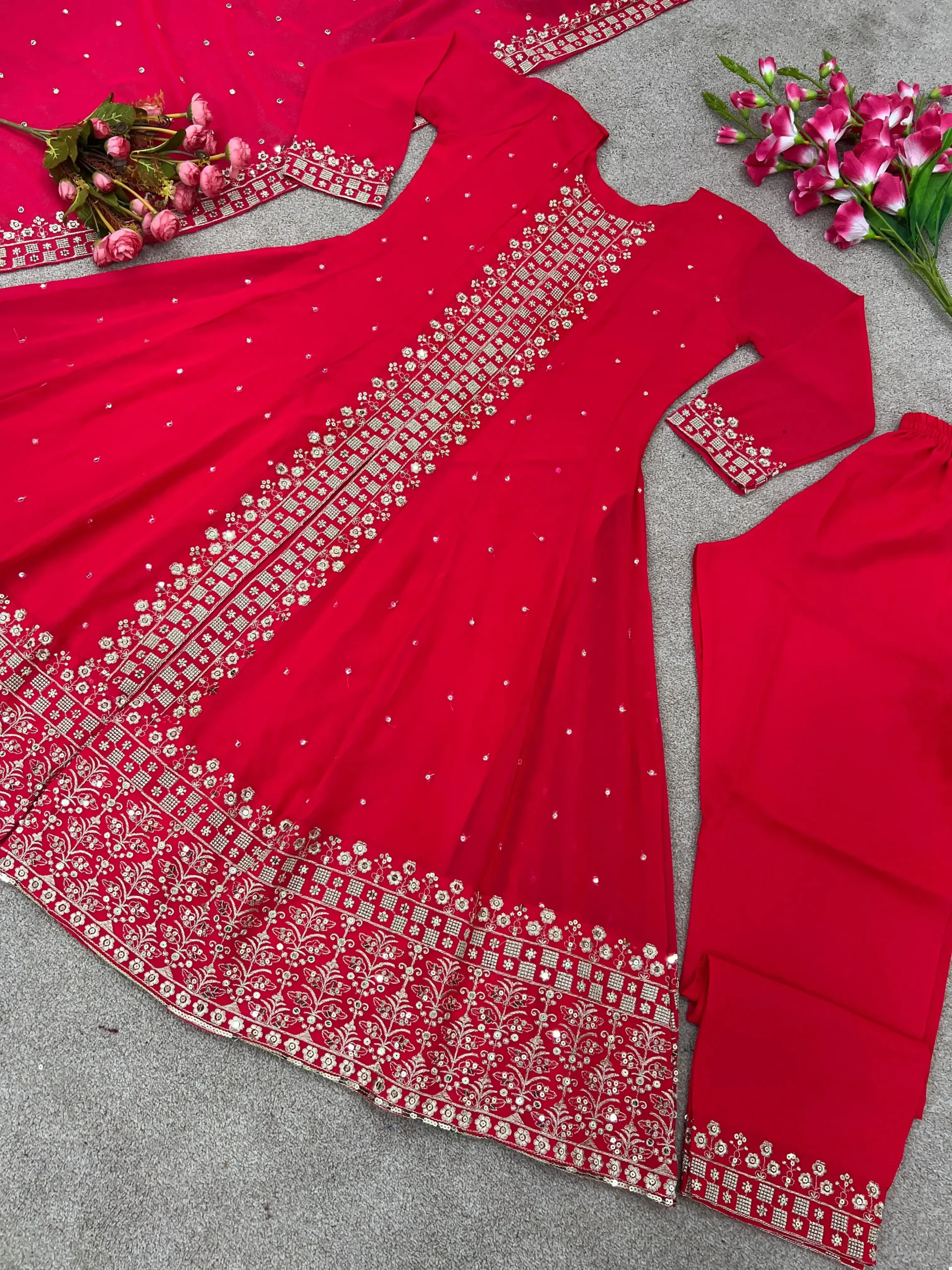 VE Classy Faux Georgette Wholesale Designer Party Wear Suit - Image 5