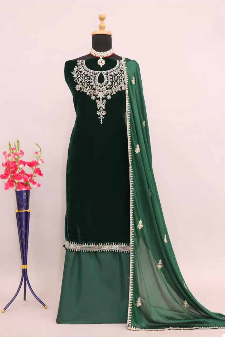 VE Pakistani 1059 Velvet Wholesale Readymade Suit Catalog - Image 5