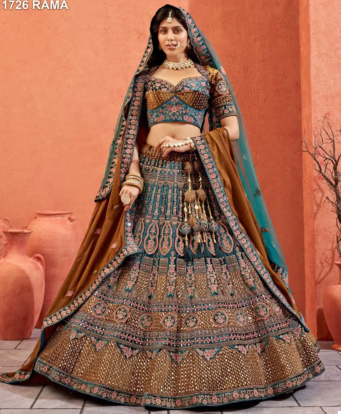 Pal Fashion D No 1726 Velvet Wholesale Bridal Lehenga Catalog