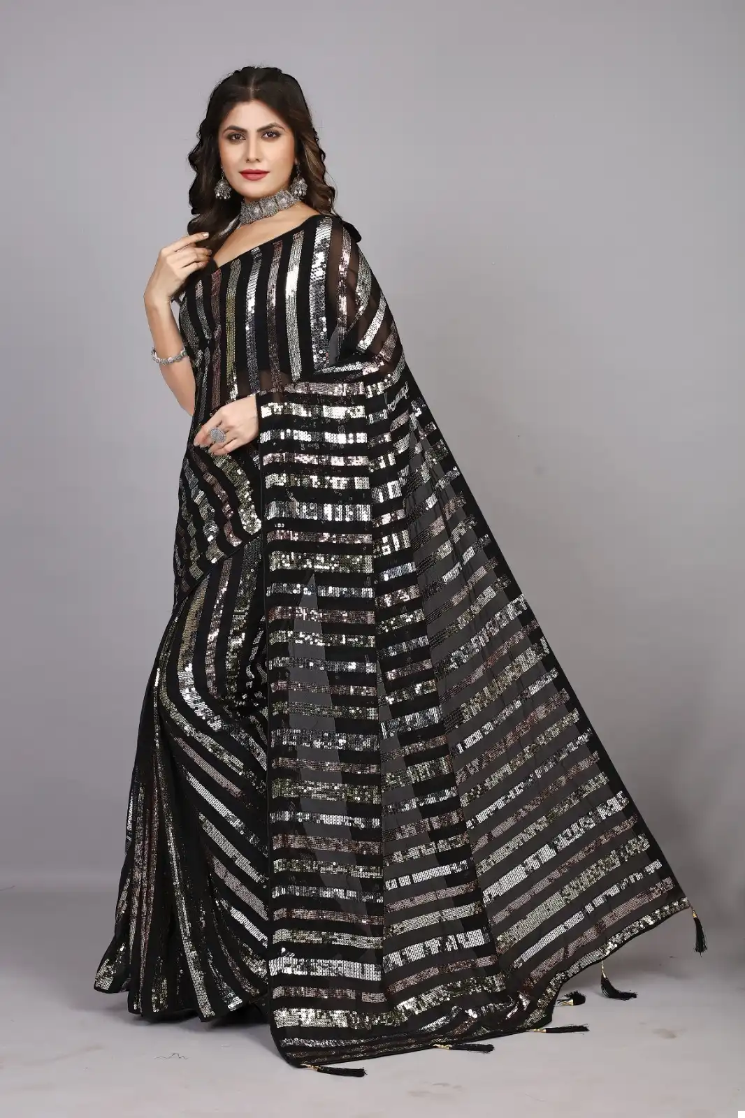 Pc Sequence Vol 33 Georgette Wholesale Fancy Sarees - Image 4