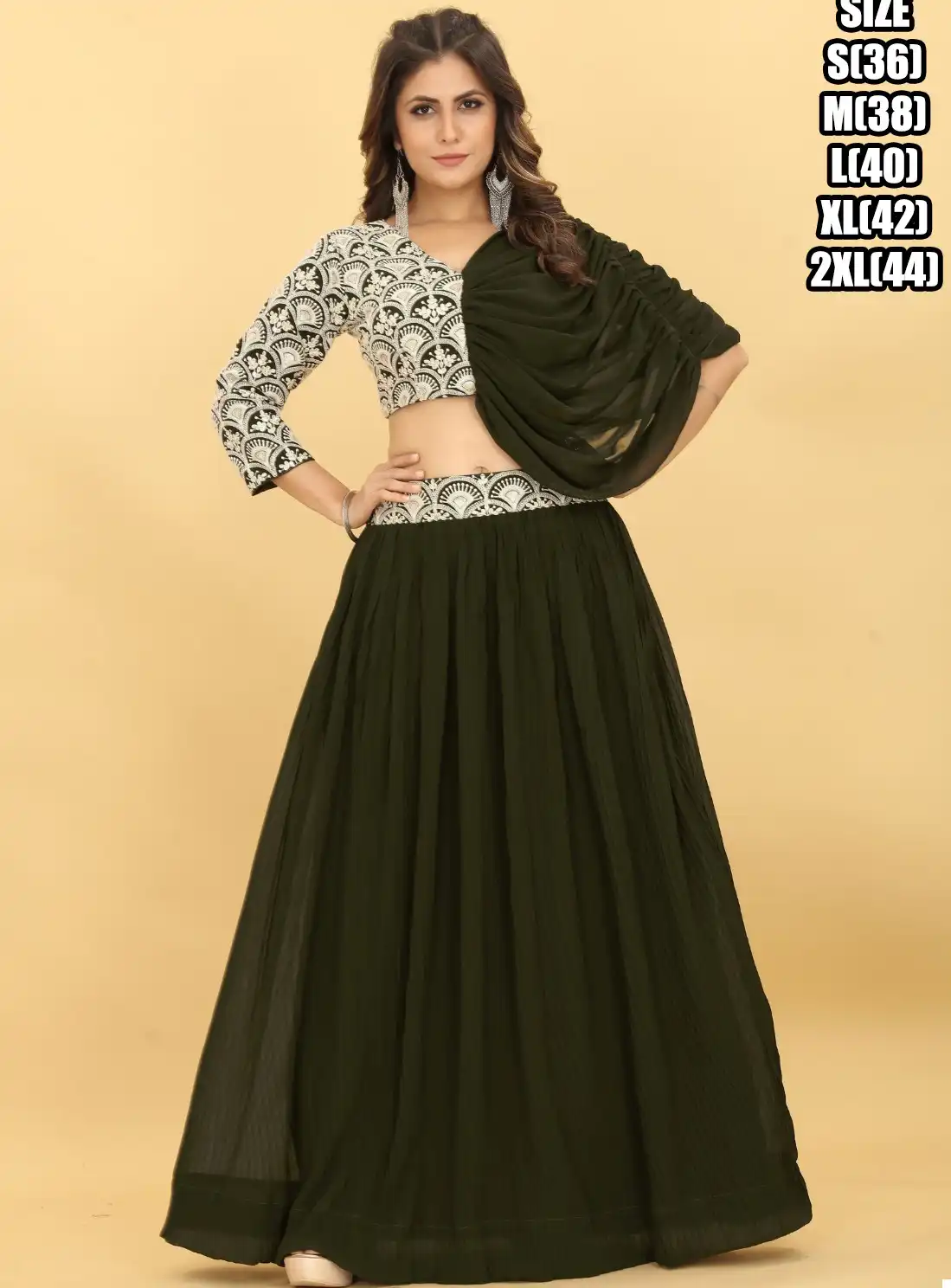 Vardan Ethnic Presenting Heavy Georgette Embroidery Drapping Style Lehenga Choli Heavy Georgette Wholesale Lehenga Catalog