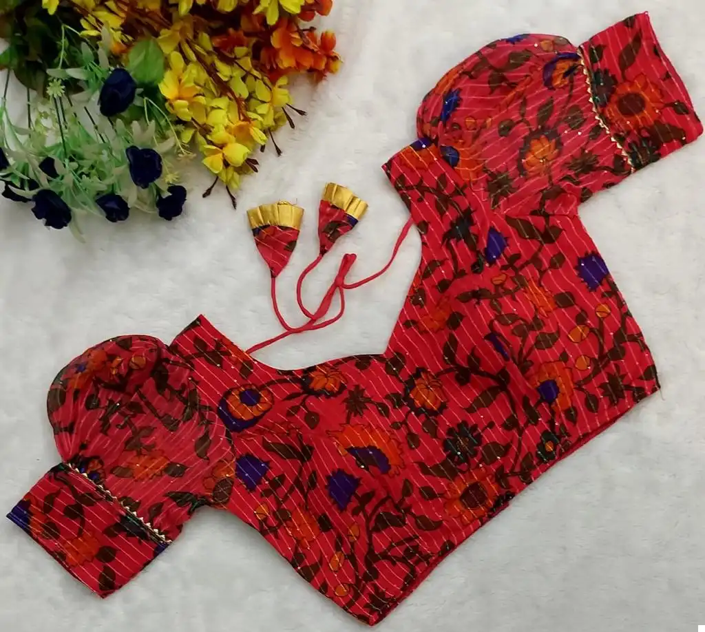 VE Divya 3 Georgette Wholesale Fancy Blouse Catalog - Image 4