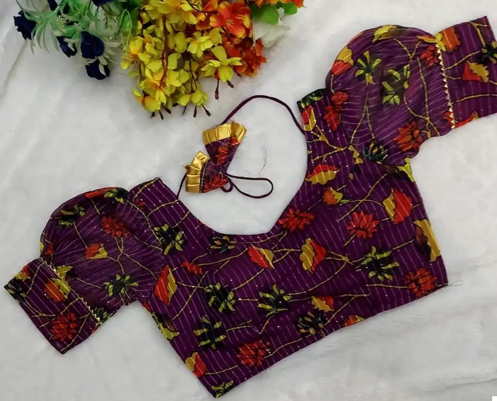 VE Divya 3 Georgette Wholesale Fancy Blouse Catalog - Image 8