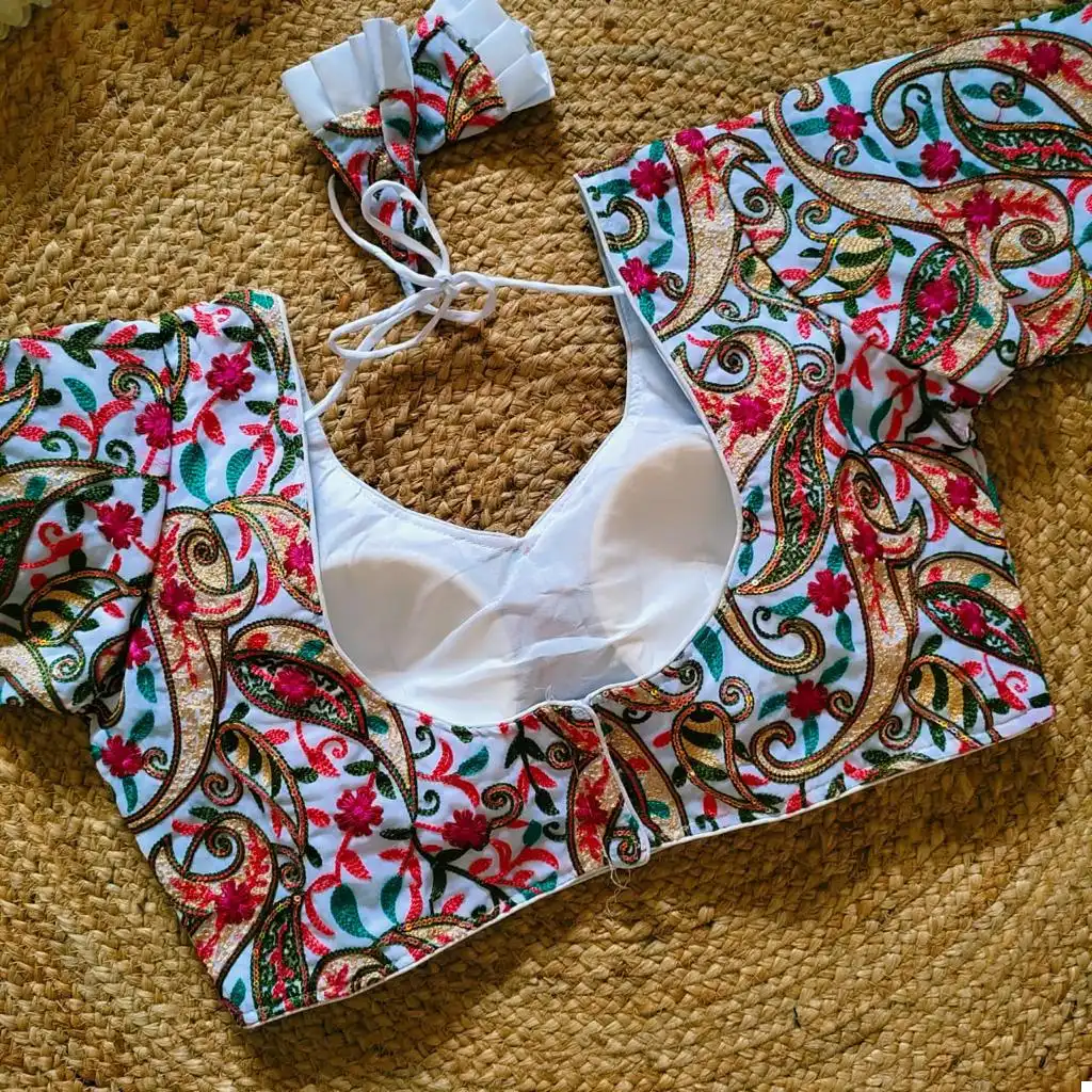 VE Kavya Georgette Silk Wholesale Full Sleeves Blouse Catalog - Image 9