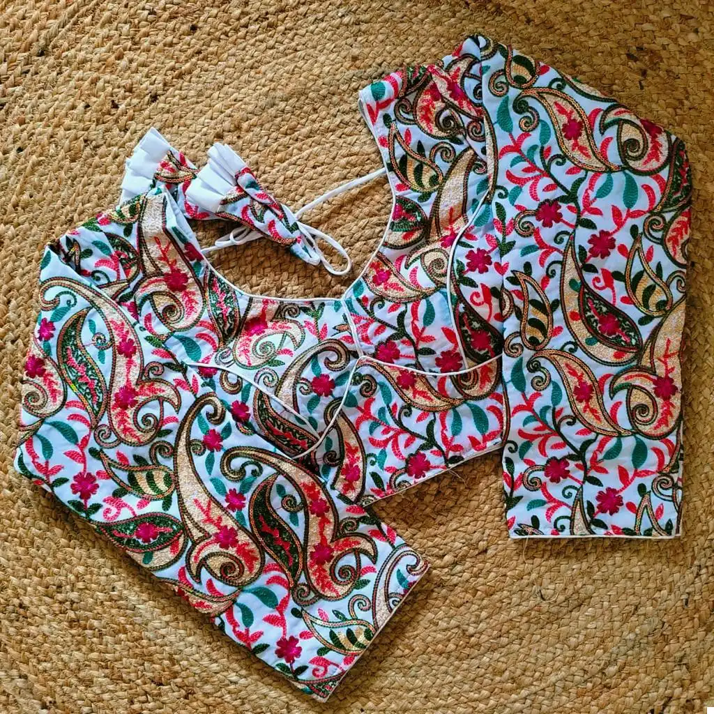 VE Kavya Georgette Silk Wholesale Full Sleeves Blouse Catalog - Image 5