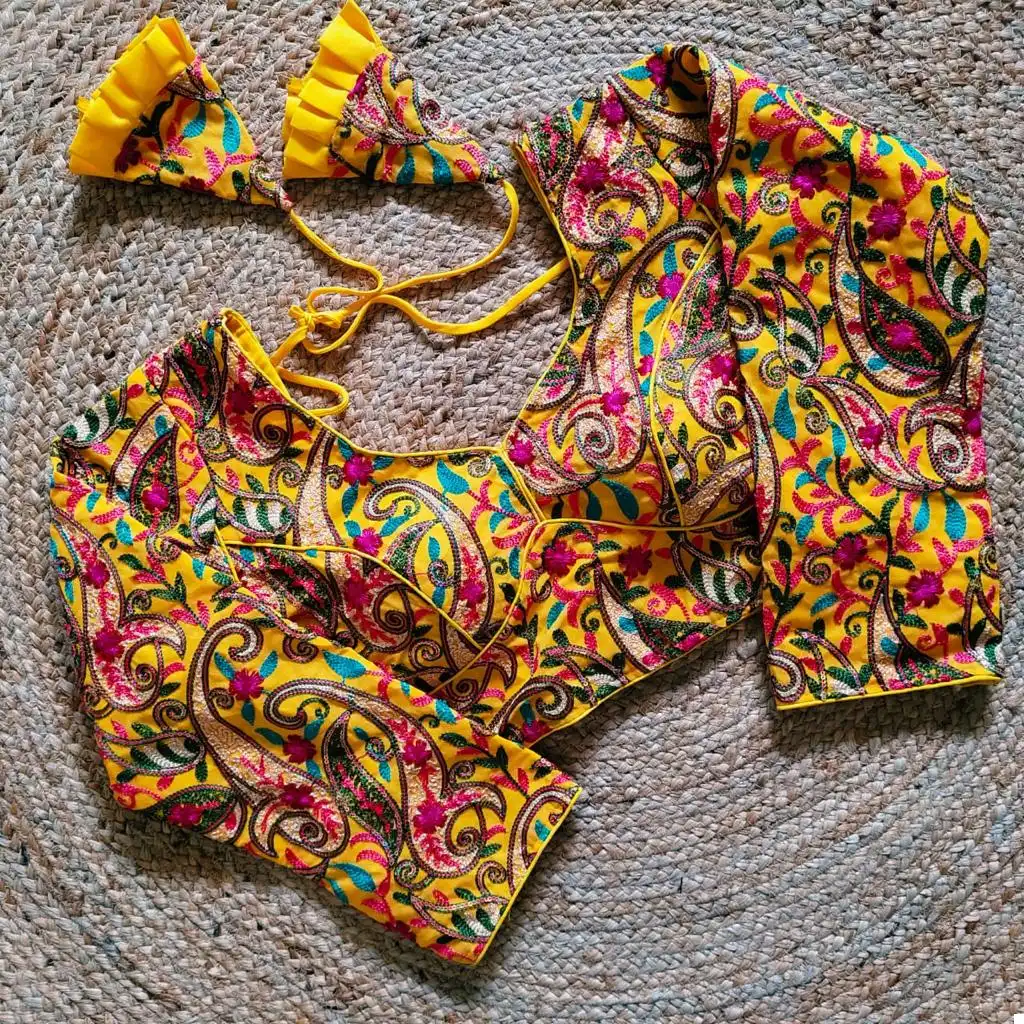 VE Kavya Georgette Silk Wholesale Full Sleeves Blouse Catalog - Image 6