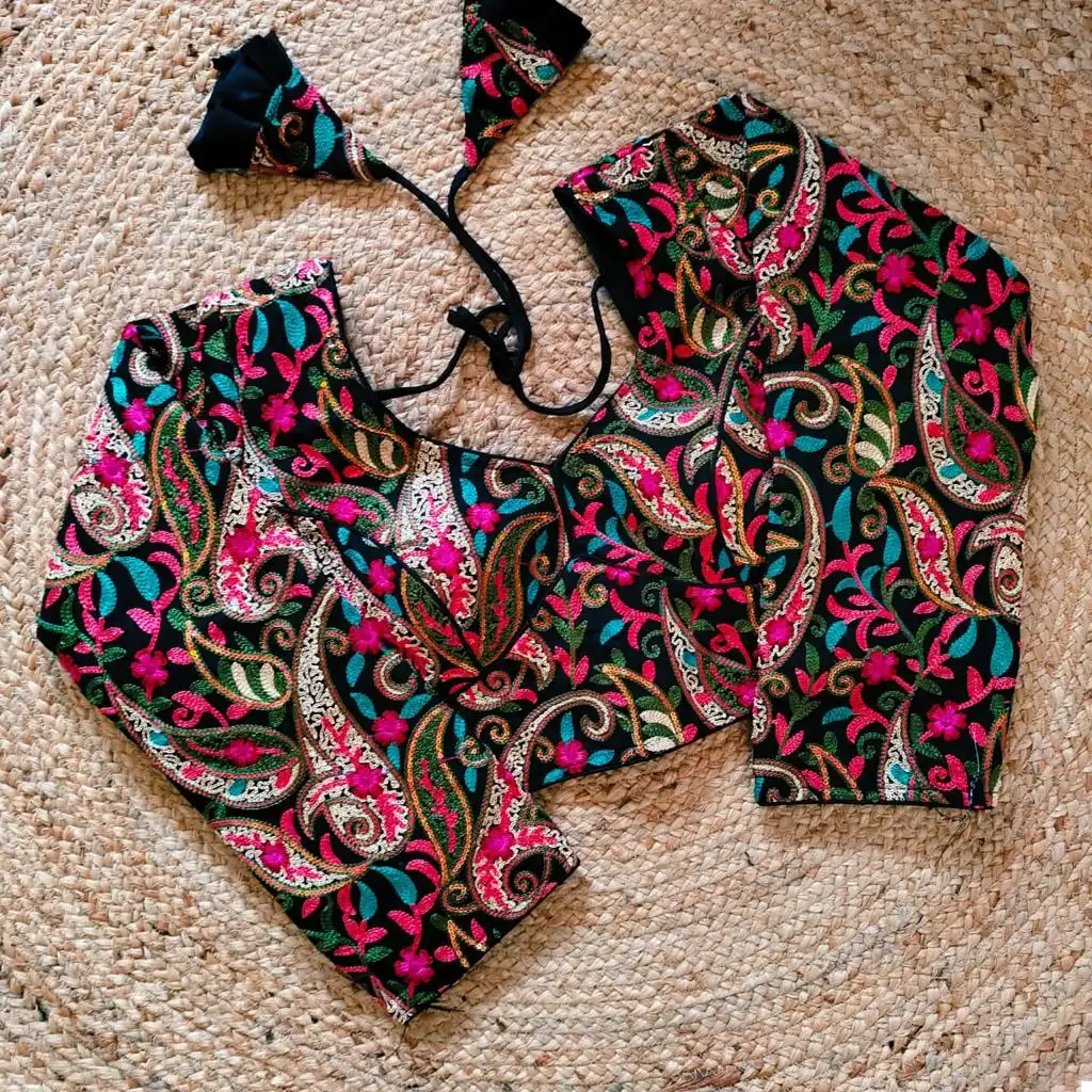 VE Kavya Georgette Silk Wholesale Full Sleeves Blouse Catalog - Image 8