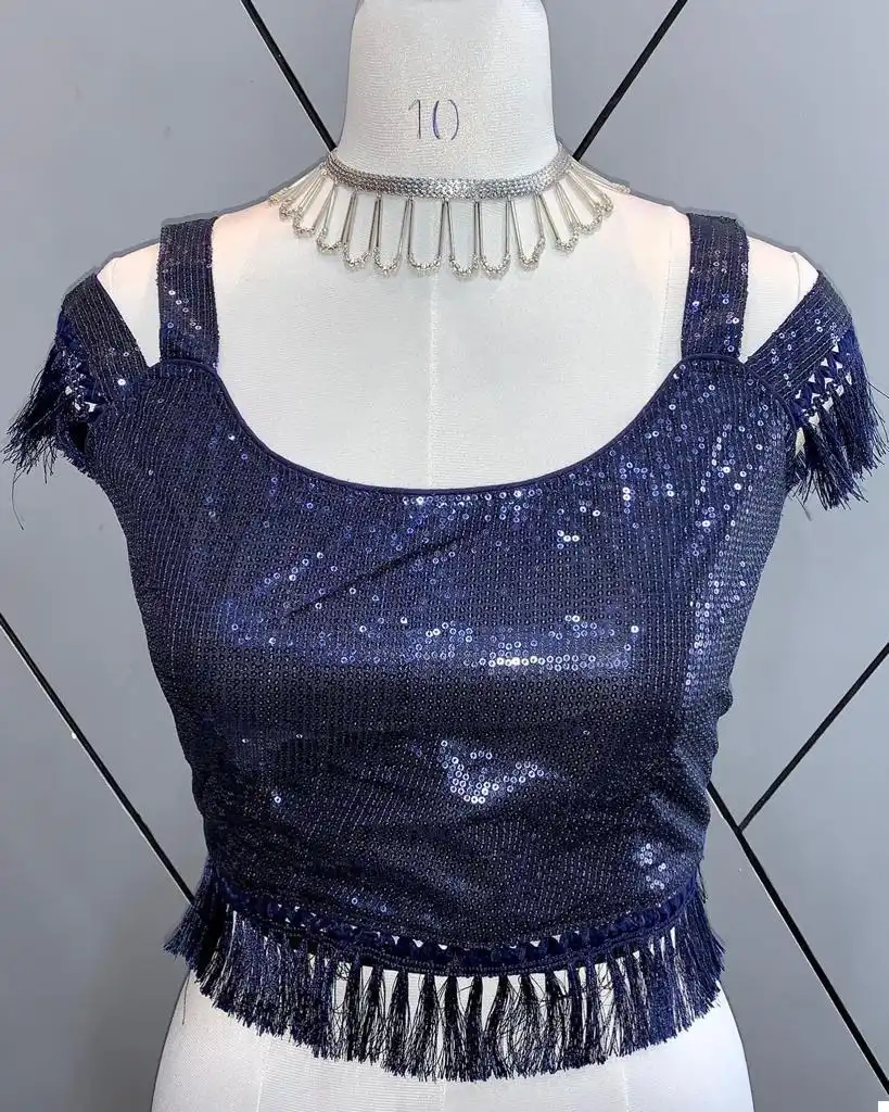 VE Zara Net Wholesale Sequins Blouse Catalog - Image 5