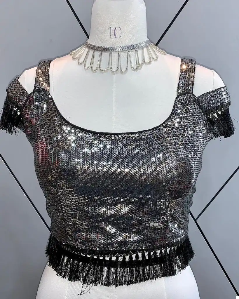 VE Zara Net Wholesale Sequins Blouse Catalog - Image 7