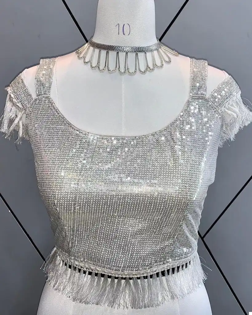 VE Zara Net Wholesale Sequins Blouse Catalog - Image 8