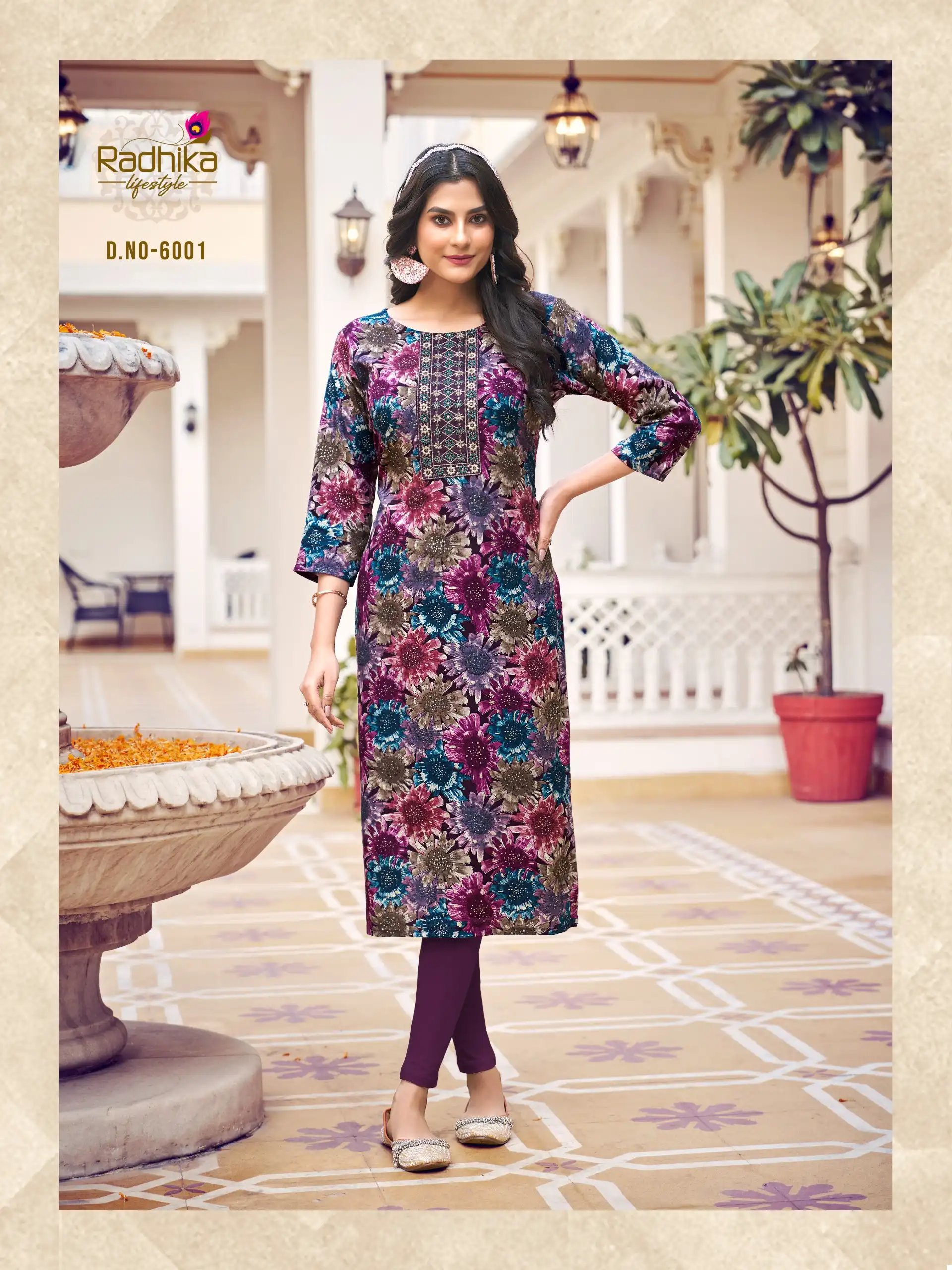 Radhika Lifestyle Pahel Vol 6 Rayon Print Wholesale Kurtis Catalog - Image 3
