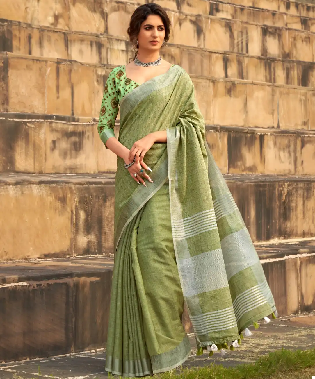 Rajpath Abhirupi Soft Linen Silk Wholesale Fancy Sarees Catalog