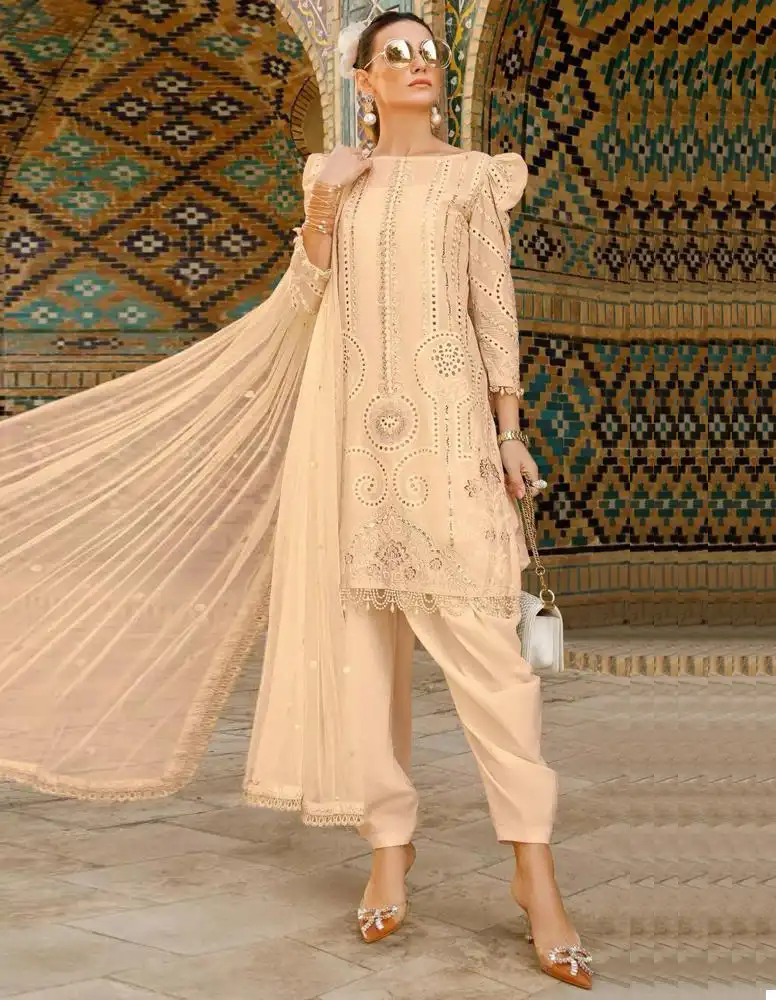 Ramsha R 584 Cambric Wholesale Pakistani Salwar Suit Catalog