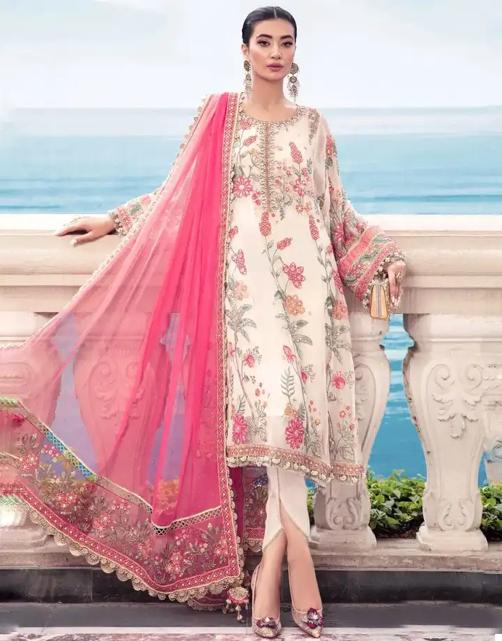 Ramsha R-600 Nx Georgette Wholesale Pakistani Salwar Suit Catalog