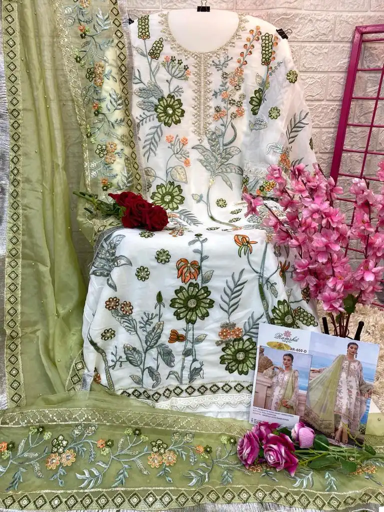 Ramsha R-600 Nx Georgette Wholesale Pakistani Salwar Suit Catalog - Image 8