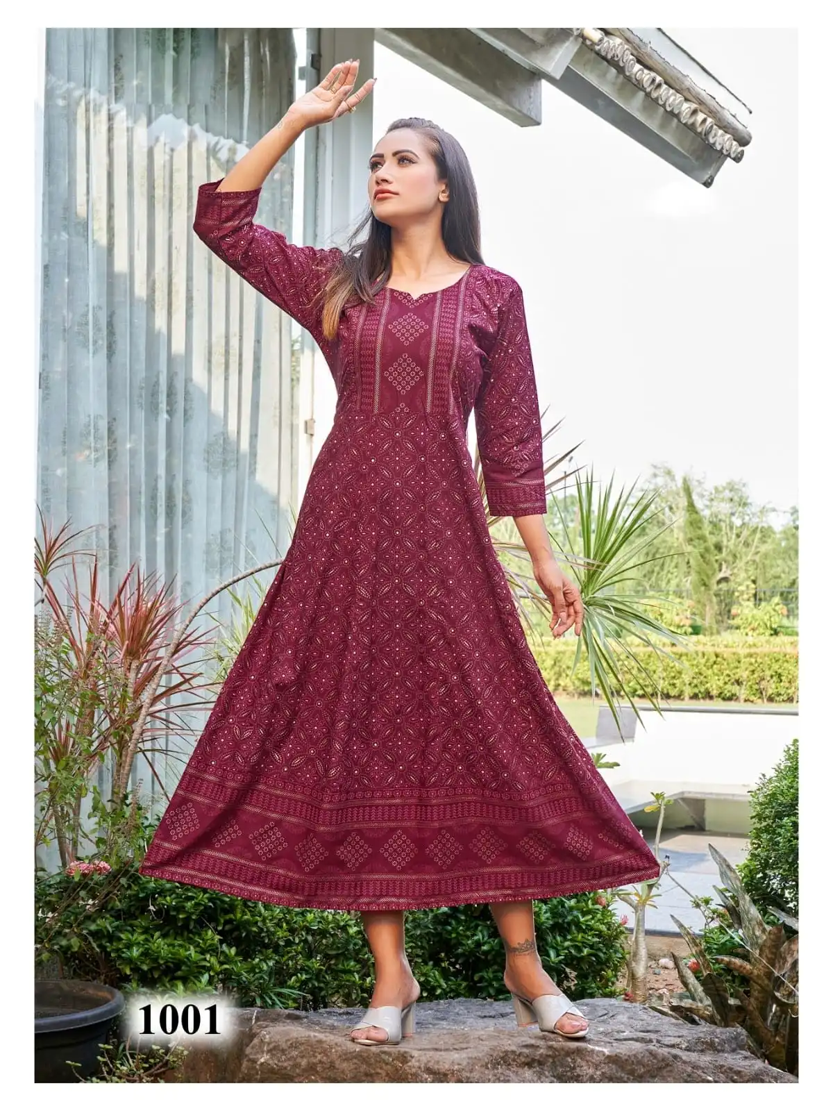 Rangjyot Namrata 14 Kg Rayon Wholesale Long Gown Catalog - Image 3