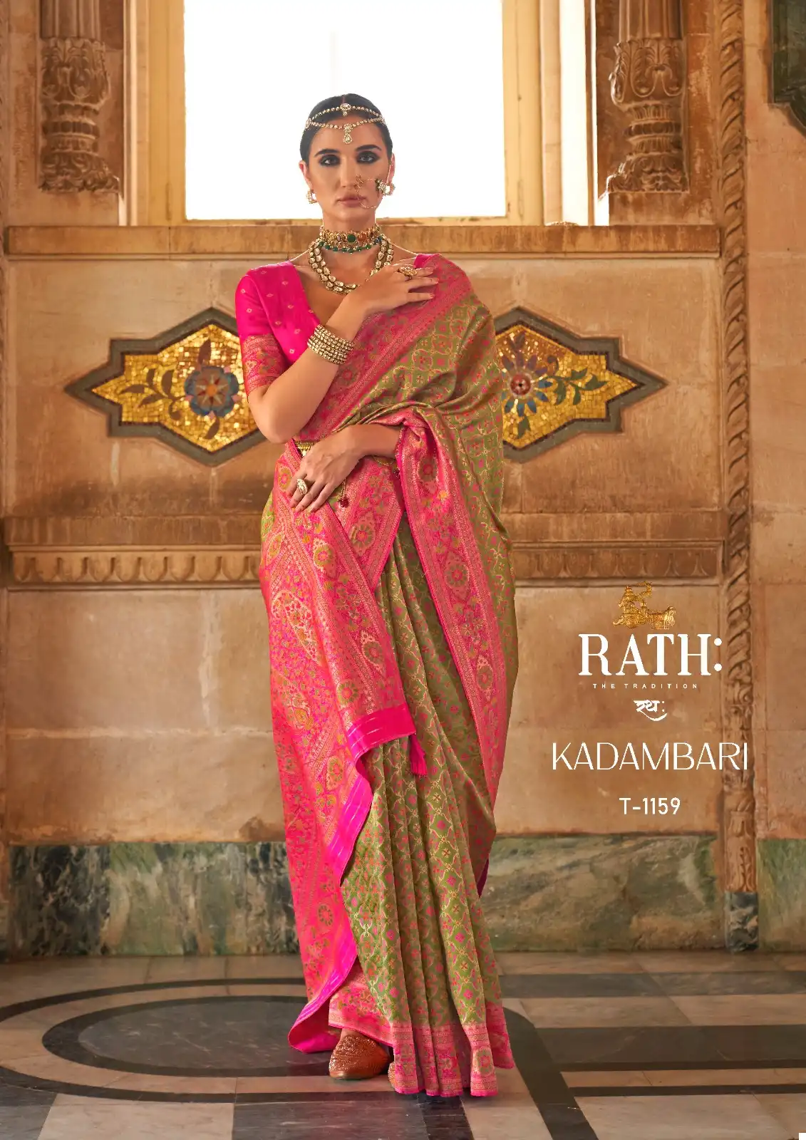 Rath Kadambari B.C.P Silk Fabric Sarees Wholesale Catalog - Image 6