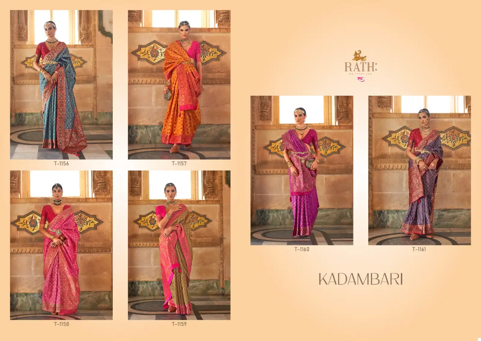 Rath Kadambari B.C.P Silk Fabric Sarees Wholesale Catalog - Image 7