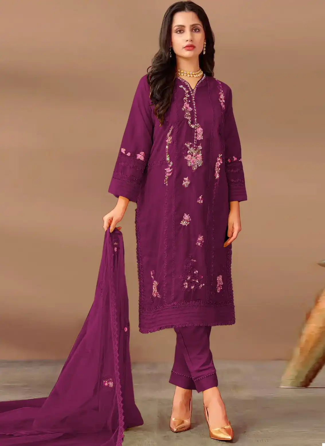 Rawayat 110 Pure Organza Wholesale Pakistani Readymade Salwar Suit Catalog