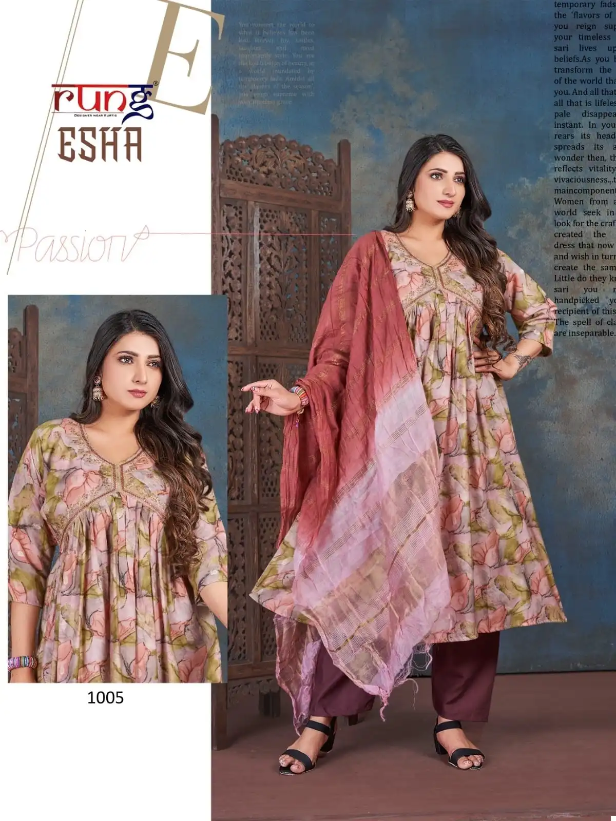 Rung Esha Heavy Modal Silk Wholesale Readymade Salwar Suit Catalog - Image 3