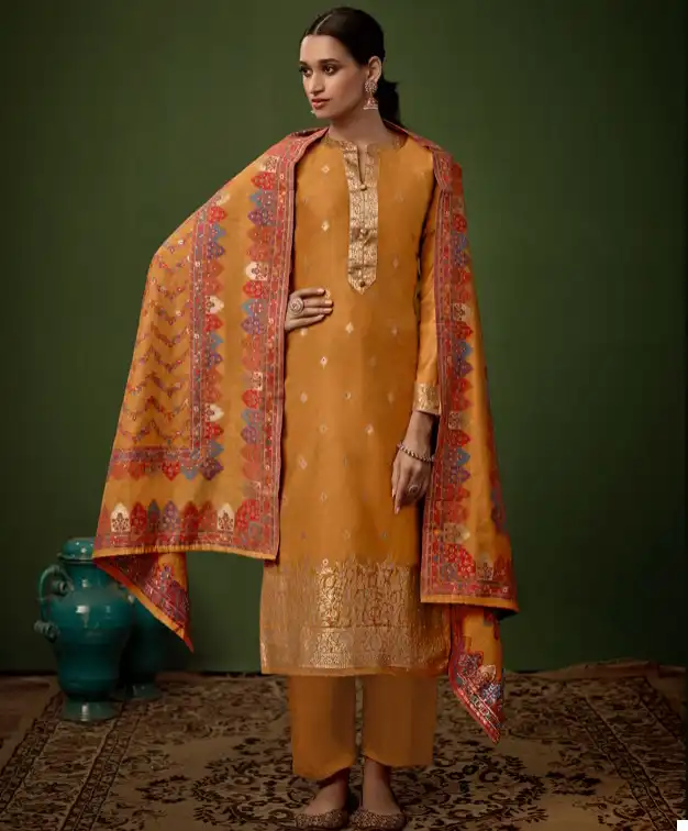 Fiona Shabnam Jacquard Silk Wholesale Fancy Salwar Suit Catalog