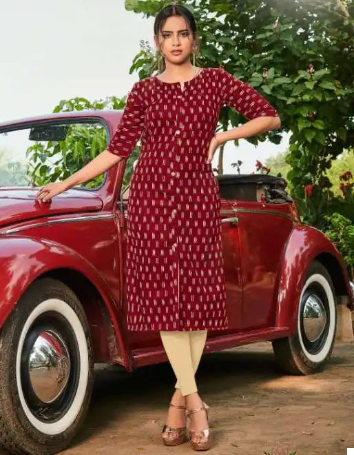 Kanika Slub Ikkat Vol 2 Rayon Slub Wholesale Long Kurtis Catalog