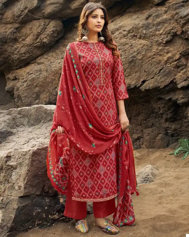 Siyoni Designer Parina Pure Cotton Silk Wholesale Fancy Salwar Suit Catalog