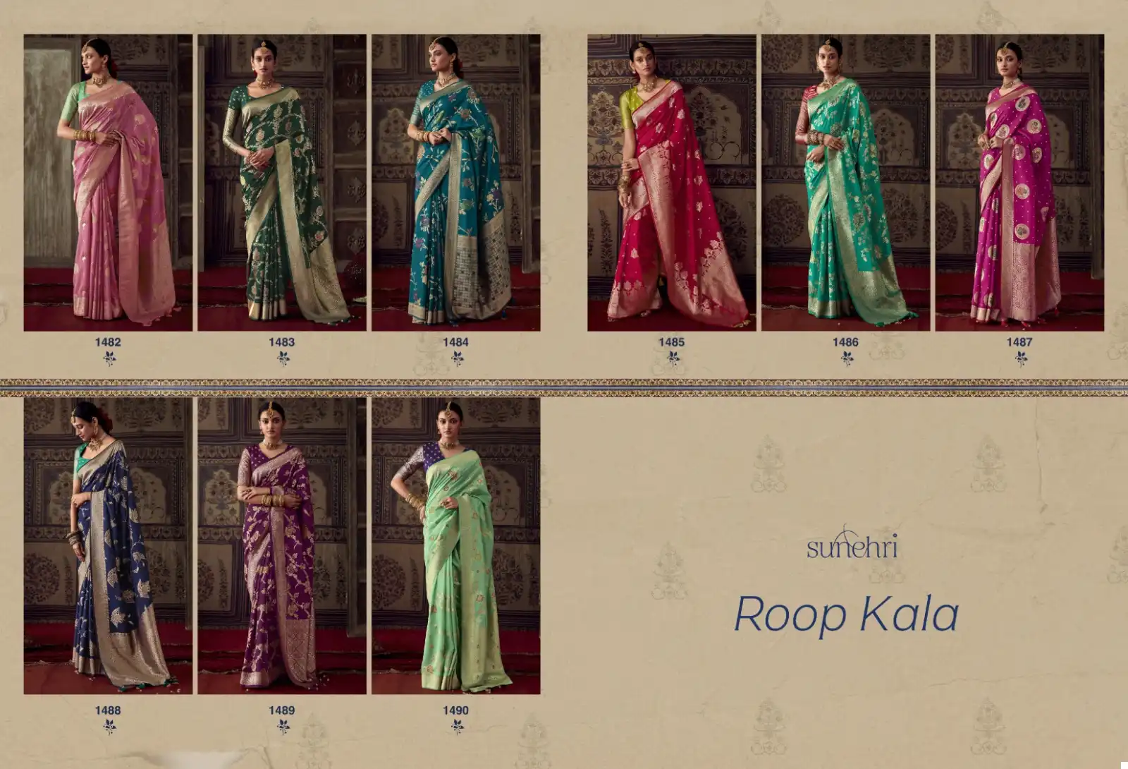 Kimora Sunehari 20 Roopkala Banarasi Crepe Georgette Wholesale Sarees Catalog — Wholesale Sarees, Kimora wholesale from Surat — view 10