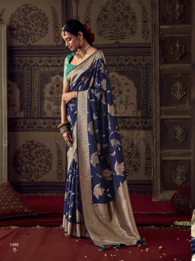 Kimora Sunehari 20 Roopkala Banarasi Crepe Georgette Wholesale Sarees Catalog — Wholesale Sarees, Kimora wholesale from Surat - Gallery Image 7