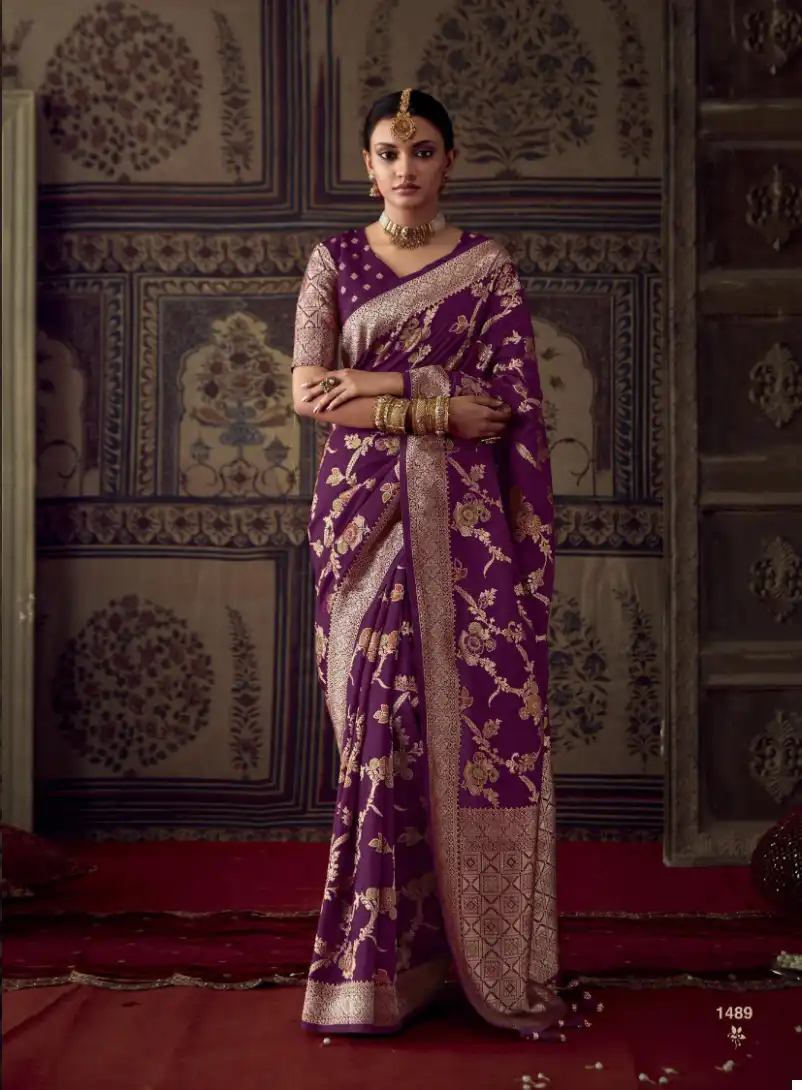 Kimora Sunehari 20 Roopkala Banarasi Crepe Georgette Wholesale Sarees Catalog — Wholesale Sarees, Kimora wholesale from Surat - Gallery Image 8