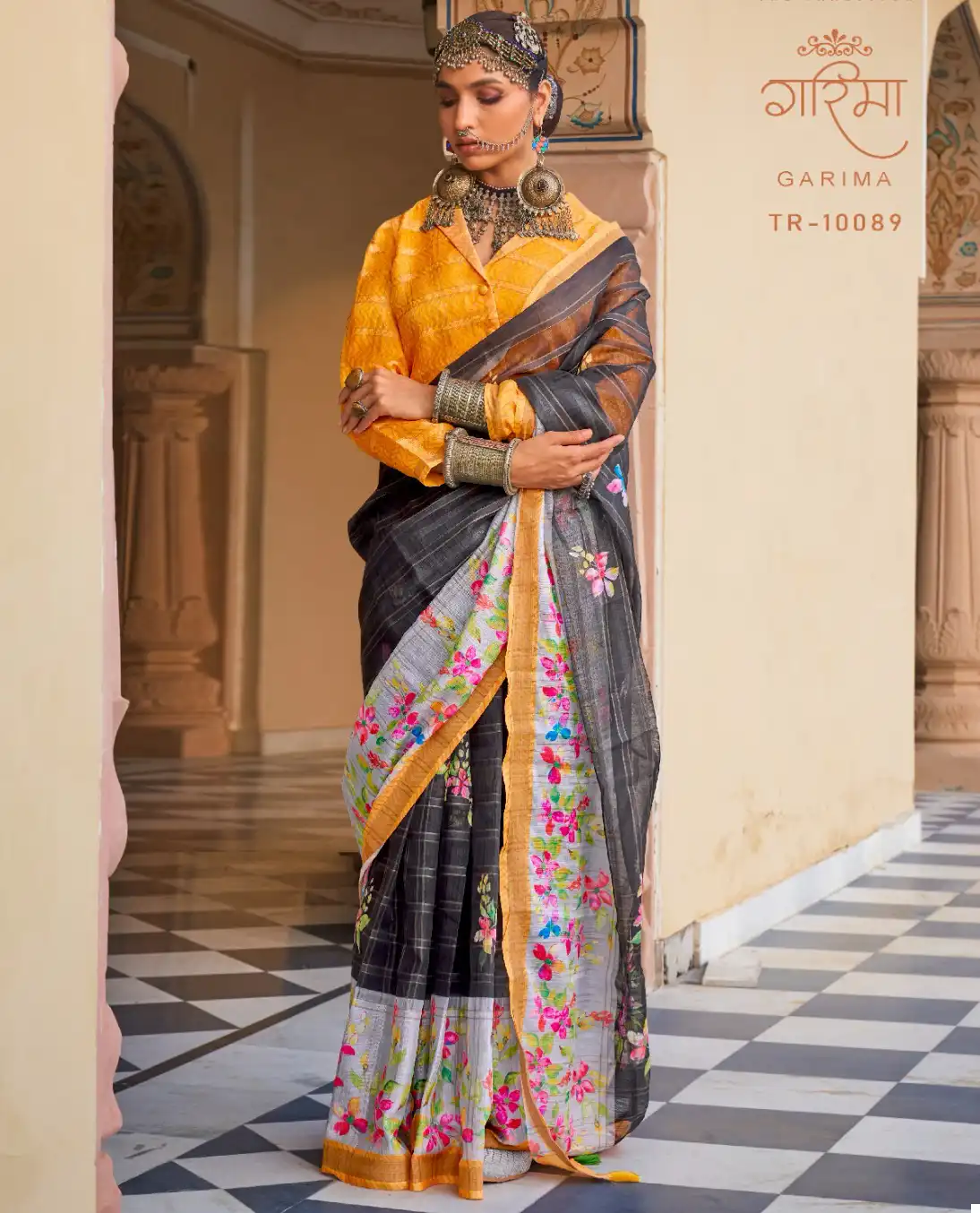 Trirath Garima Linen Kora S.P Wholesale Fancy Sarees Catalog