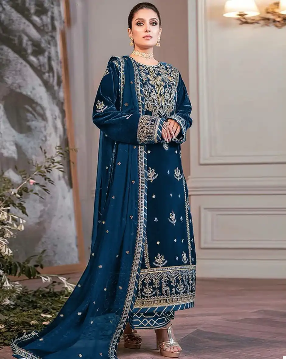 Fepic V 17035 Velvet Wholesale Pakistani Winter Salwar Suit Catalog