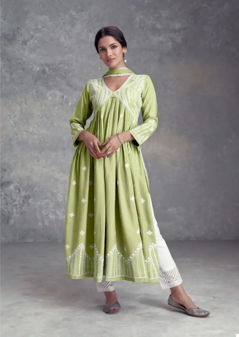 Vamika Aadhira Vol 8 Gold Pure Reyon Viscose Wholesale Designer Readymade Salwar Suit Catalog - Image 4