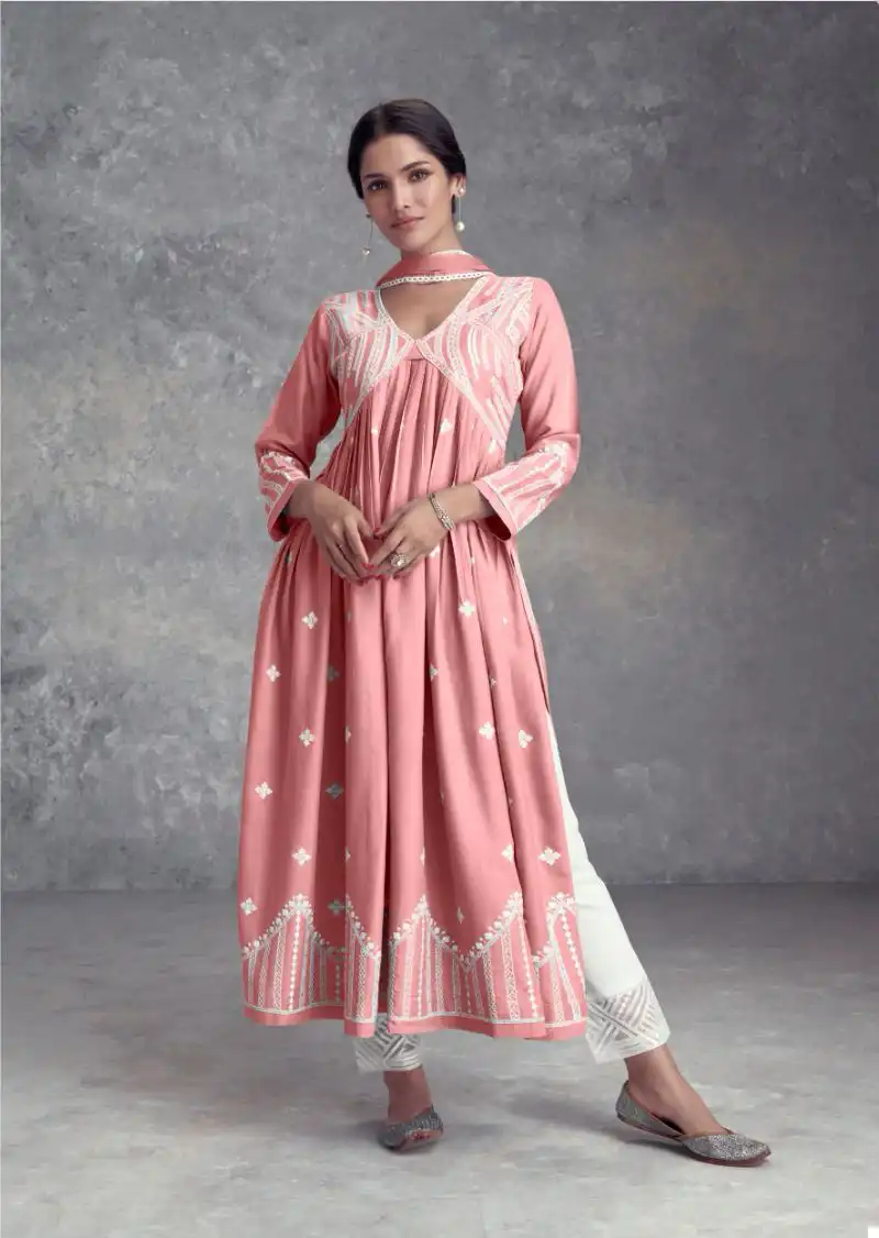 Vamika Aadhira Vol 8 Gold Pure Reyon Viscose Wholesale Designer Readymade Salwar Suit Catalog - Image 5