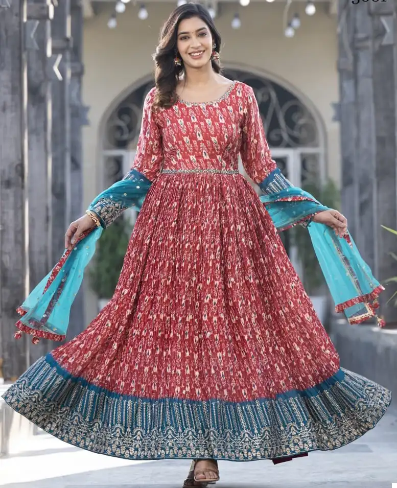 Vardan Ethnic Basanti Vol 3 Georgette Silk Wholesale Fancy Gawn Catalog