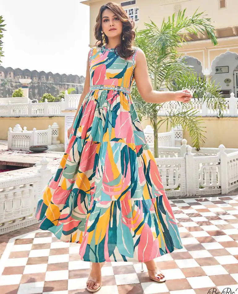 Vardan Ethnic Be Rich 4 Cotton Wholesale Long Kurtis Catalog