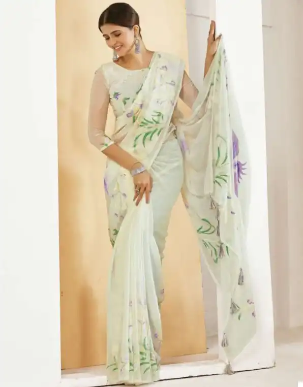 Vardan Ethnic Flora Georgette Wholesale Sarees Catalog