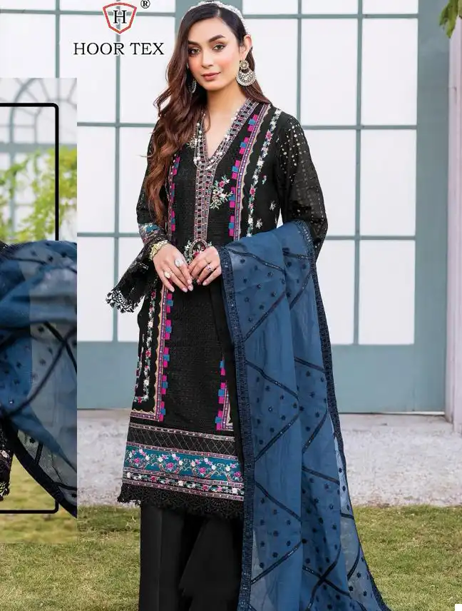 Hoor Tex H 182 Faux Georgette Wholesale Pakistani Salwar Suit