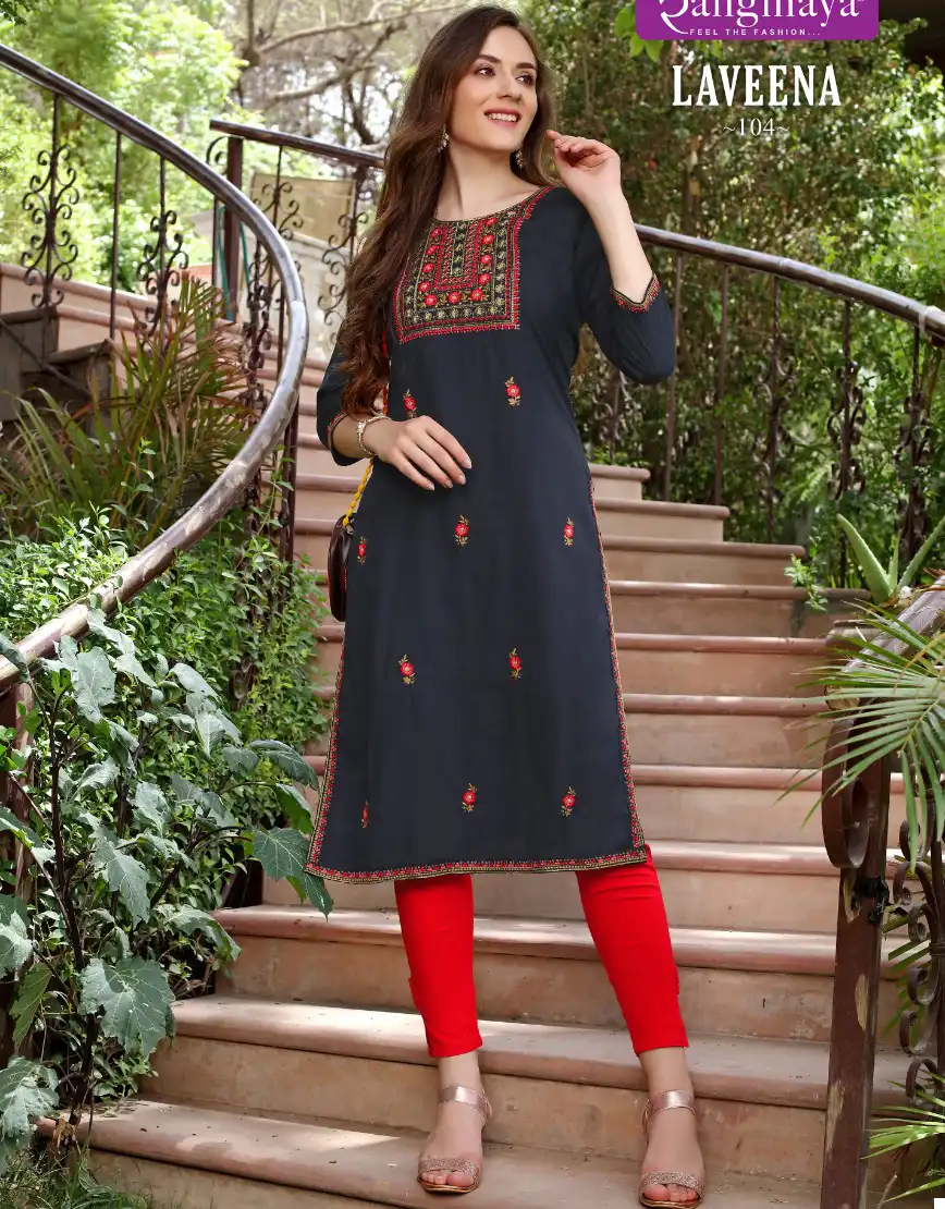 Vardan Ethnic Laveena Bombay Imported Wholesale Fancy Kurtis Catalog