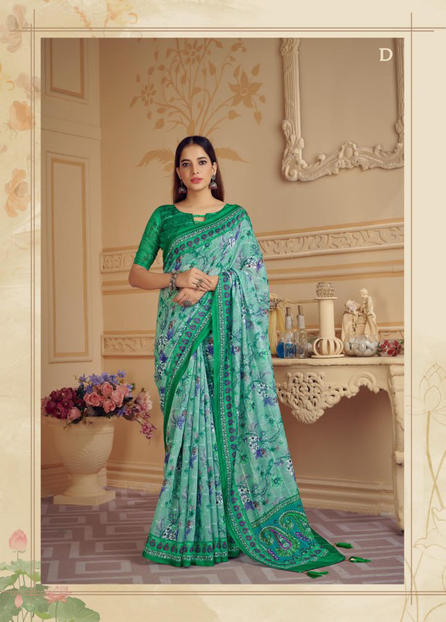 Vardan Ethnic Rachana Vol 1 Cotton Sequence Wholesale Sarees Catalog - Image 4