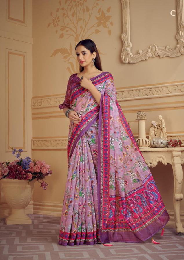 Vardan Ethnic Rachana Vol 1 Cotton Sequence Wholesale Sarees Catalog - Image 6