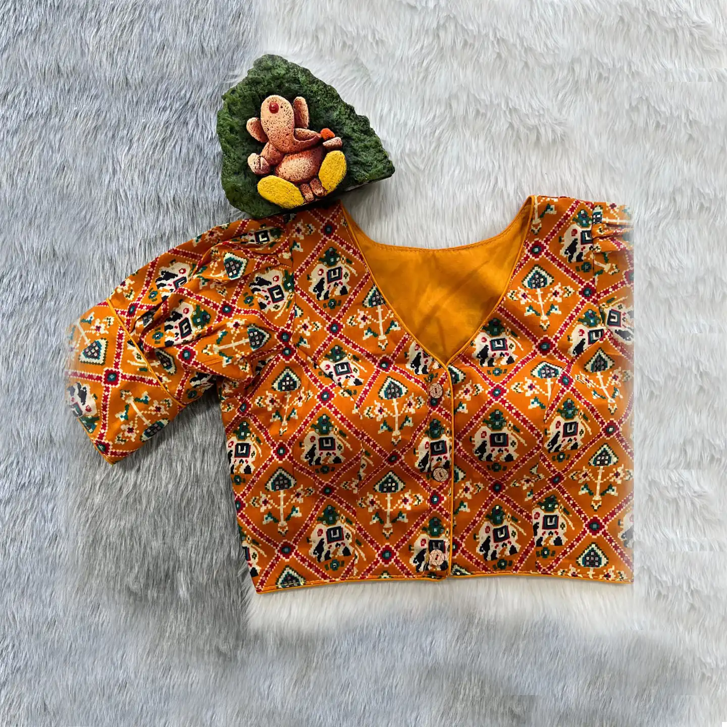 Vardan Ethnic Rrk Patola Print Pure Cotton Wholesale Partywear Blouse Catalog